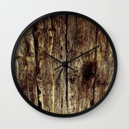 Cajun-Style Smoky Old Wood Planks With Bourbon Stains Wall Clock
