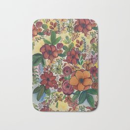 Flowers for Sam II Bath Mat | Watercolor, Botanical, Nature, Garden, Decor, Tropical, Floral, Flowers, Forest, Painting 