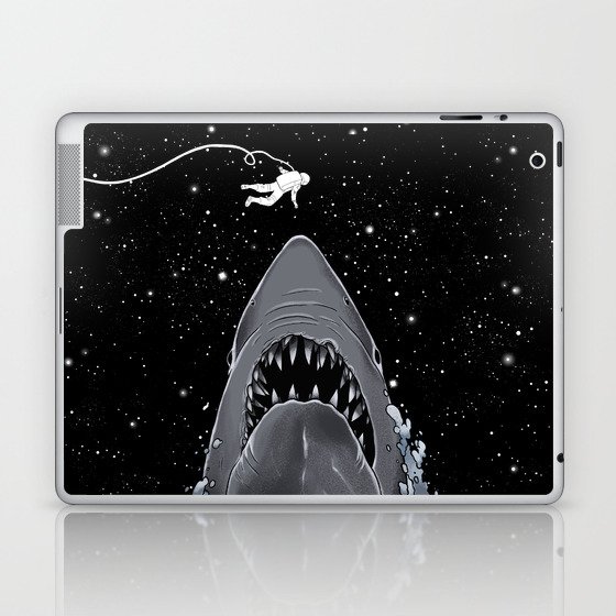 Astronaut Meet the Jaws Laptop & iPad Skin