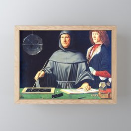 Luca Pacioli with student Framed Mini Art Print