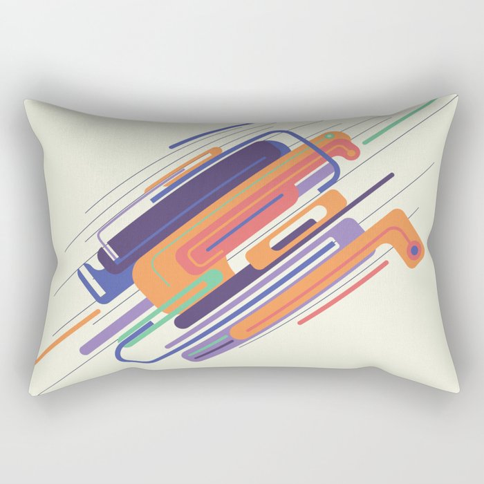Abstract Lines Rectangular Pillow