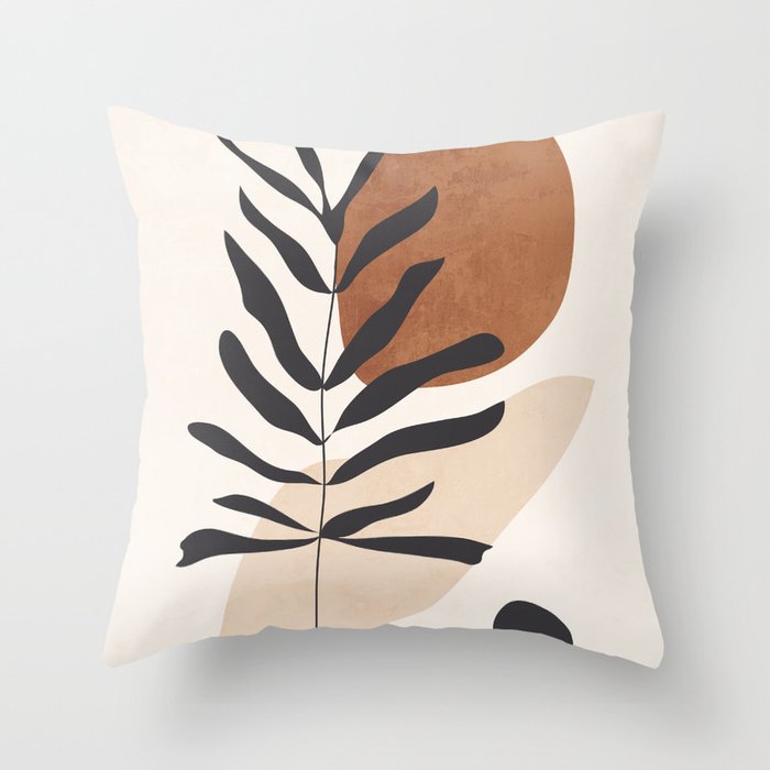 Abstract Art /Minimal Plant 12 Throw Pillow