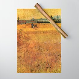 Arles View from the Wheat Fields_Vincent van Gogh  Dutch post-impressionist painter (1853–1890) Wrapping Paper