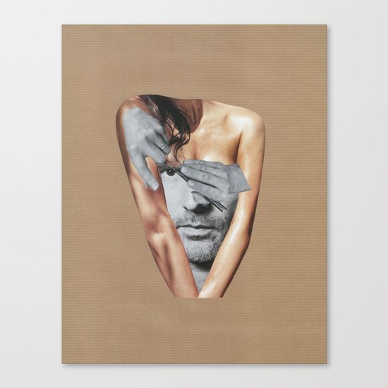 Let the black and white man out Canvas Print