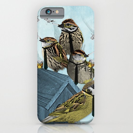 Smoking Birds Print iPhone & iPod Case