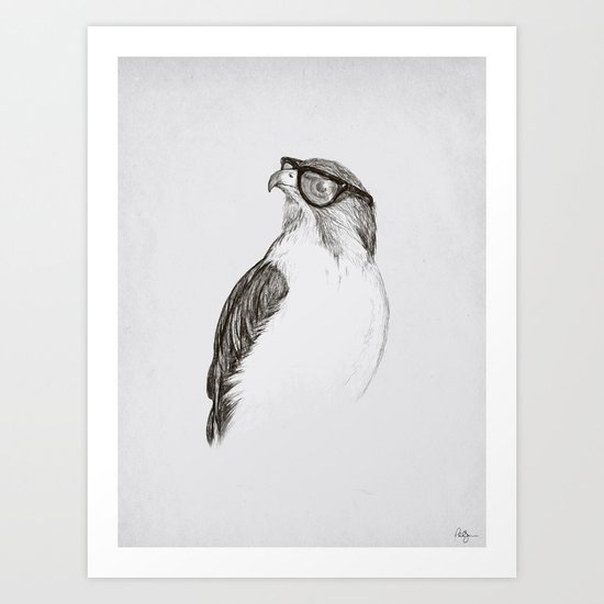 Hawk with Poor Eyesight Art Print
