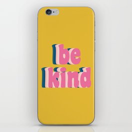 Be Kind Inspirational Anti-Bullying Typography iPhone Skin | Motivational, Inspirational, Teacher, Bekind, Nice, Kindness, Peace, Encourage, Inspiring, Positivemessage 