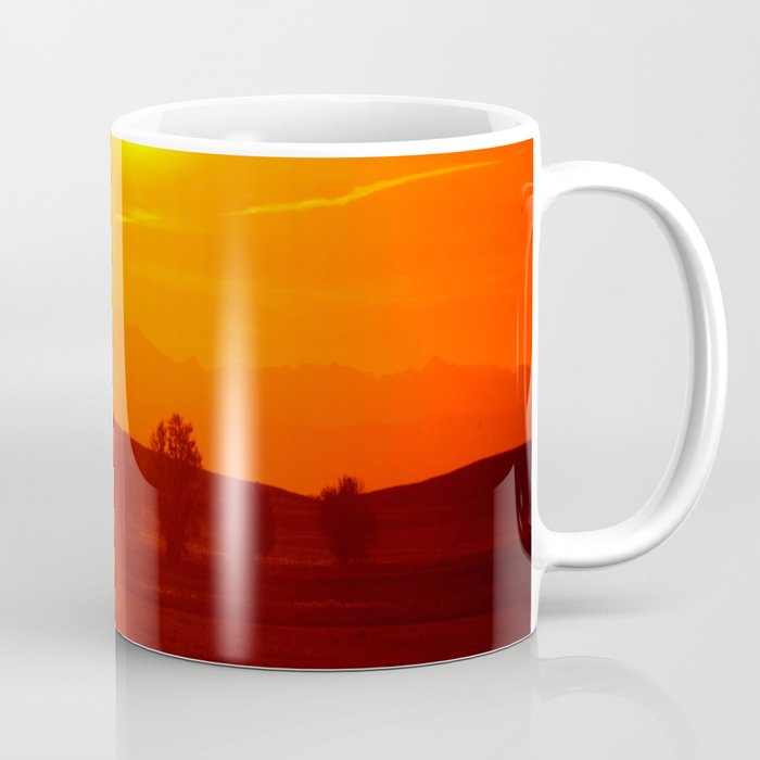 Orange Sunspots Coffee Mug
