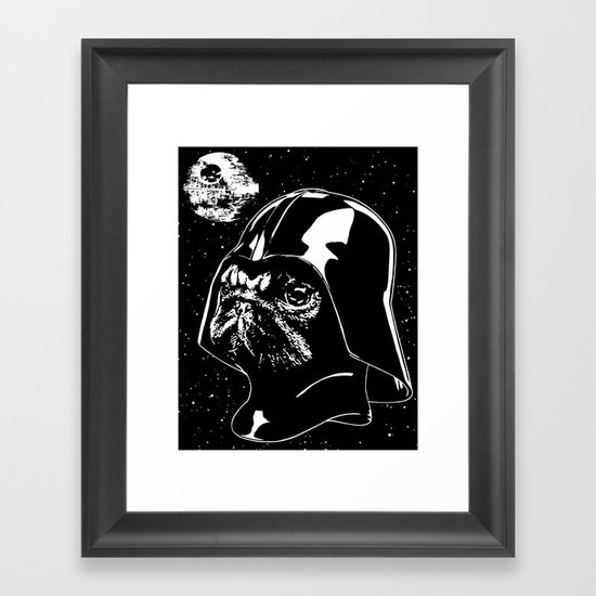 Pug Vader Framed Art Print