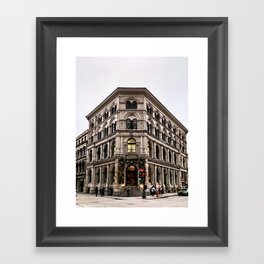 Old Historic Building in Vieux Montreal Old Town Framed Art Print