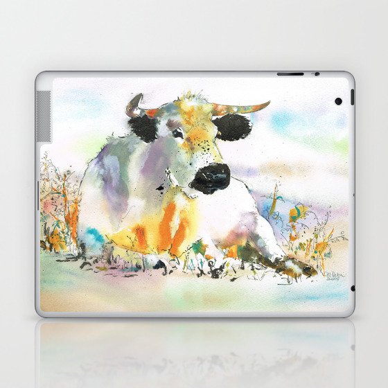 lying cow Laptop & iPad Skin