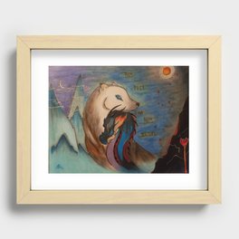 The Dragon and the Wolf Recessed Framed Print
