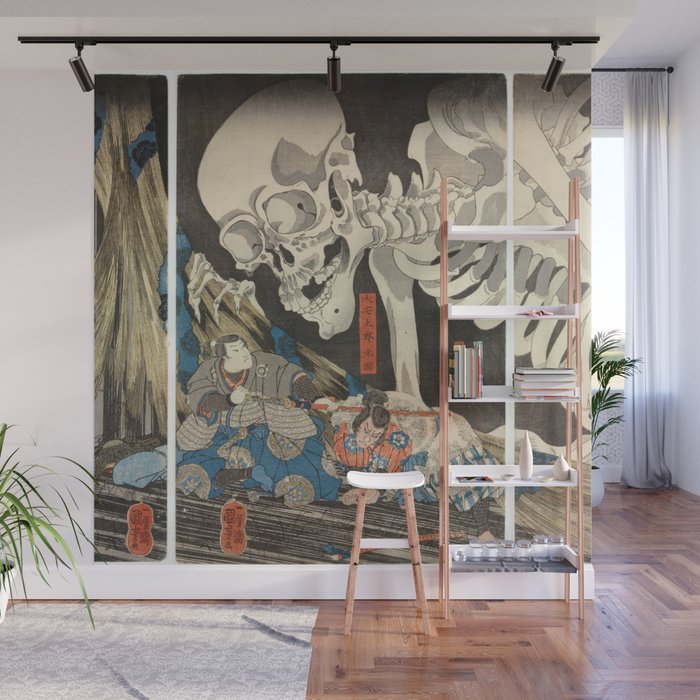 Takiyasha the Witch and the Skeleton Spectre Wall Mural