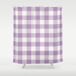 Lavender Gingham Shower Curtain