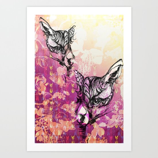 Foxy Loxy Art Print