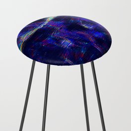 Abstract disco blue Counter Stool