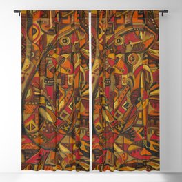 Mother and Child 7 painting of newborn baby Blackout Curtain
