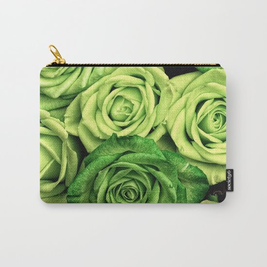 Green Roses Carry-All Pouch