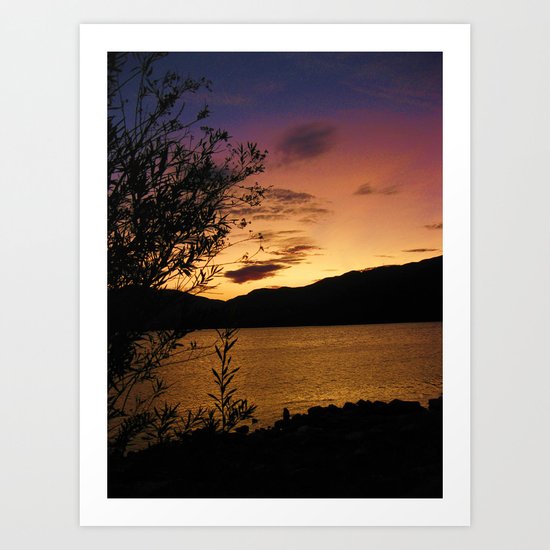 Lake Sunset Art Print