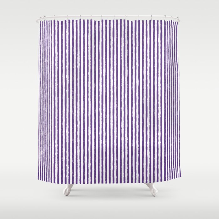 Purple Whimsical Lines Shower Curtain