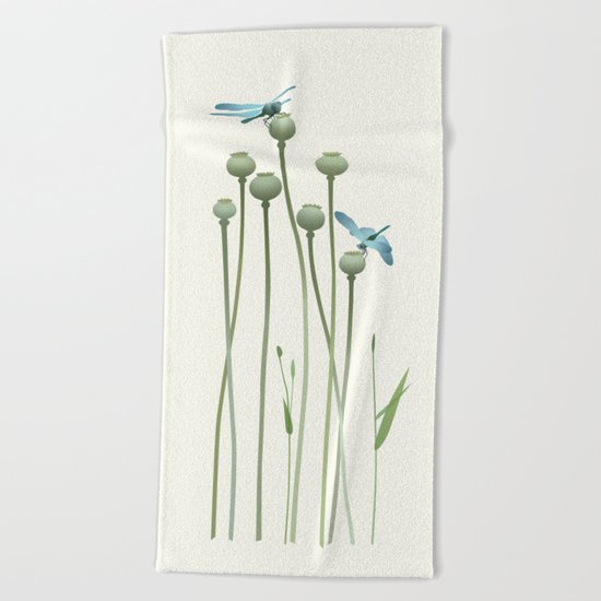 Dragonfly Date Beach Towel