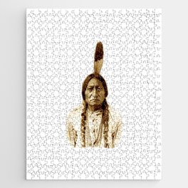 Sitting Bull Photograph. Chief, Battle, Little Bighorn, Hunkpapa, Lakota, Indian, Holy man. Jigsaw Puzzle