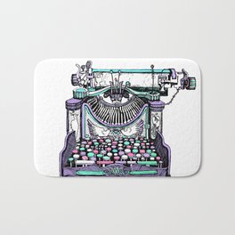 Magical Typewriter Bath Mat | Writer, Vintagetypewriter, Retro, Drawing, Typewriter, Antiques 
