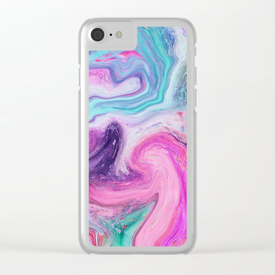 MARBLE 01 Clear iPhone Case
