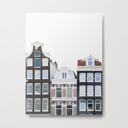 Holland Homes - Amsterdam Travel Photography Metal Print