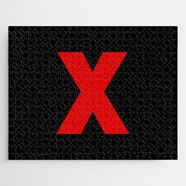 letter X (Red & Black) Jigsaw Puzzle