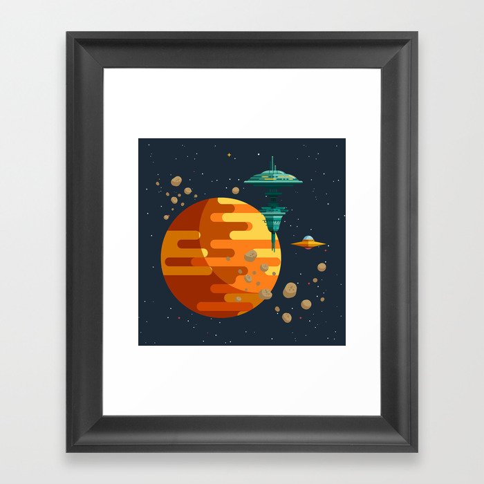The space base Framed Art Print