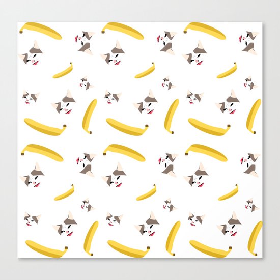 Cat No Banana Canvas Print By Shilat Society6