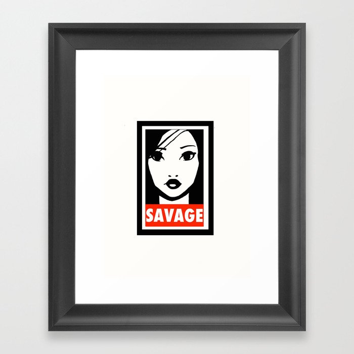 "SAVAGE" Framed Art Print