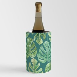 Jungle leaves Monstera leaves Palm leaves Tropical Wine Chiller