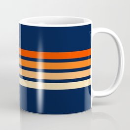 Minimal Orange Abstract Retro Racing Stripes 70s Style - Bluesane Coffee Mug