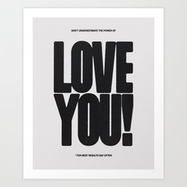 Love You! Art Print