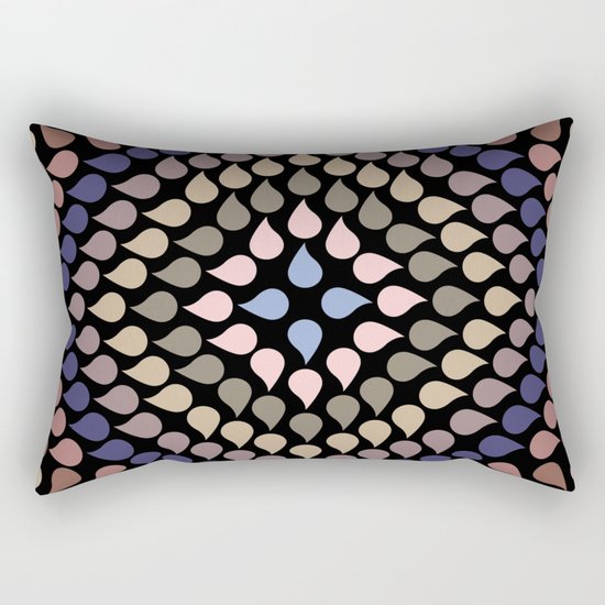 Seamless Colorful Raindrops V Rectangular Pillow