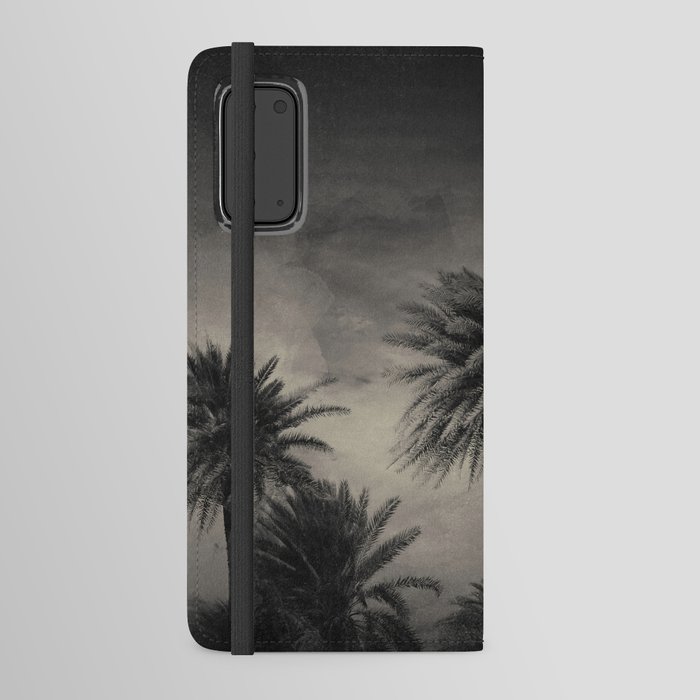 Palm Paradise in Black and White Android Wallet Case