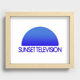 Sunset Television Logo Blue Recessed Framed Print