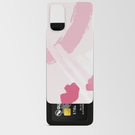 Encestra 1 - Minimal Abstract Painting - Pink, Rose Android Card Case