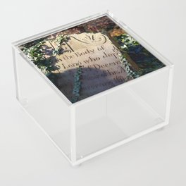 gravestone in morning light Acrylic Box