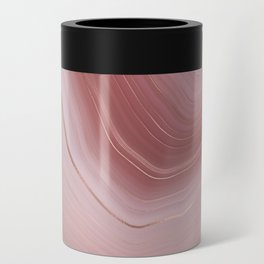 Pink Rose Gold Agate Geode Luxury Can Cooler