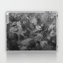 The Crowd, 1910 gum bichromate photographic process black and white photograph by Robert Demachy Laptop Skin