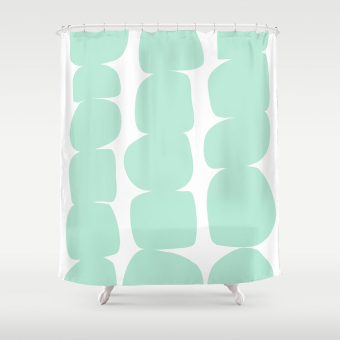 Aqua Stones Shower Curtain