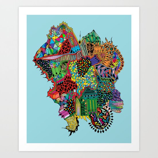 Crystalised Colour Art Print