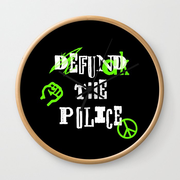 Defund the Police Wall Clock