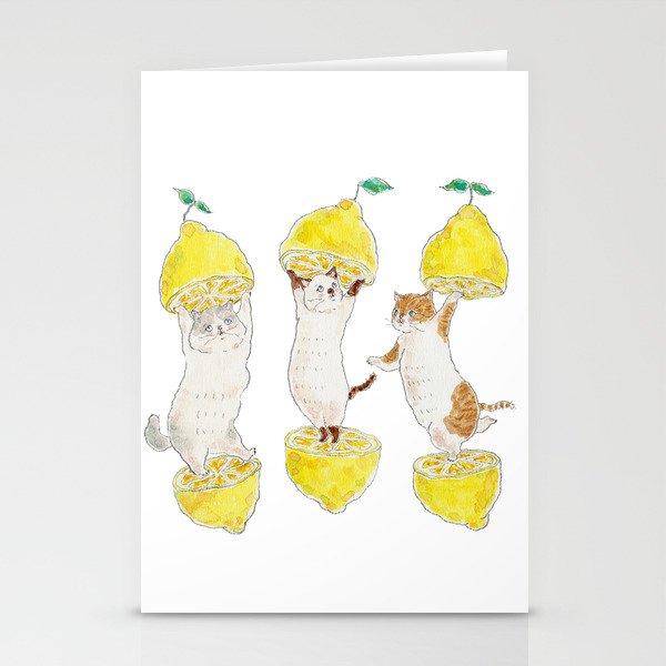 lemon nyanco Stationery Cards