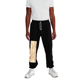 Beige Terracotta Leaves Sweatpants