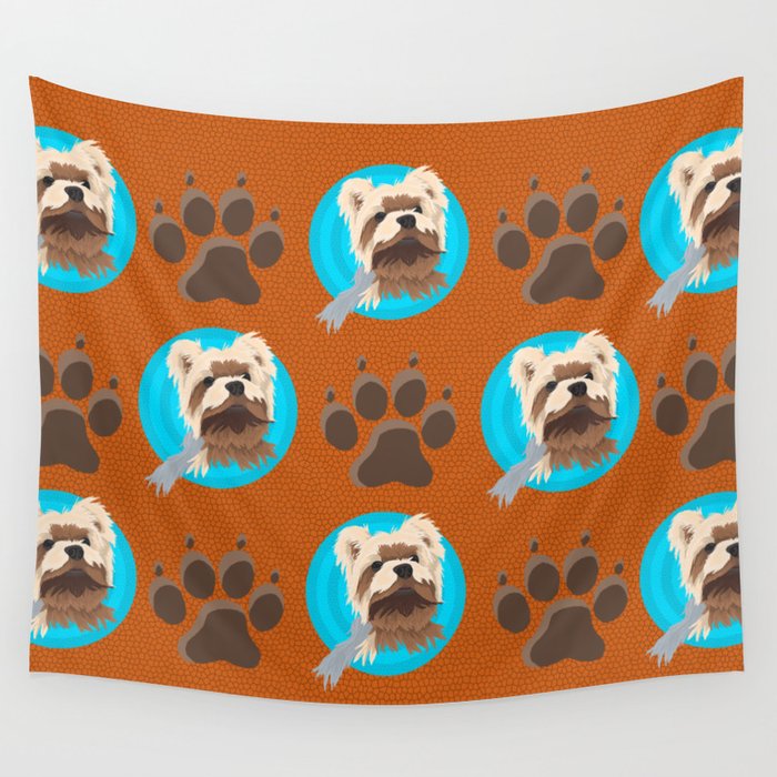 Yorkie Wall Tapestry