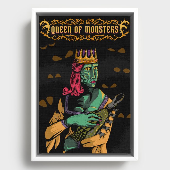 Queen of Monsters Framed Canvas